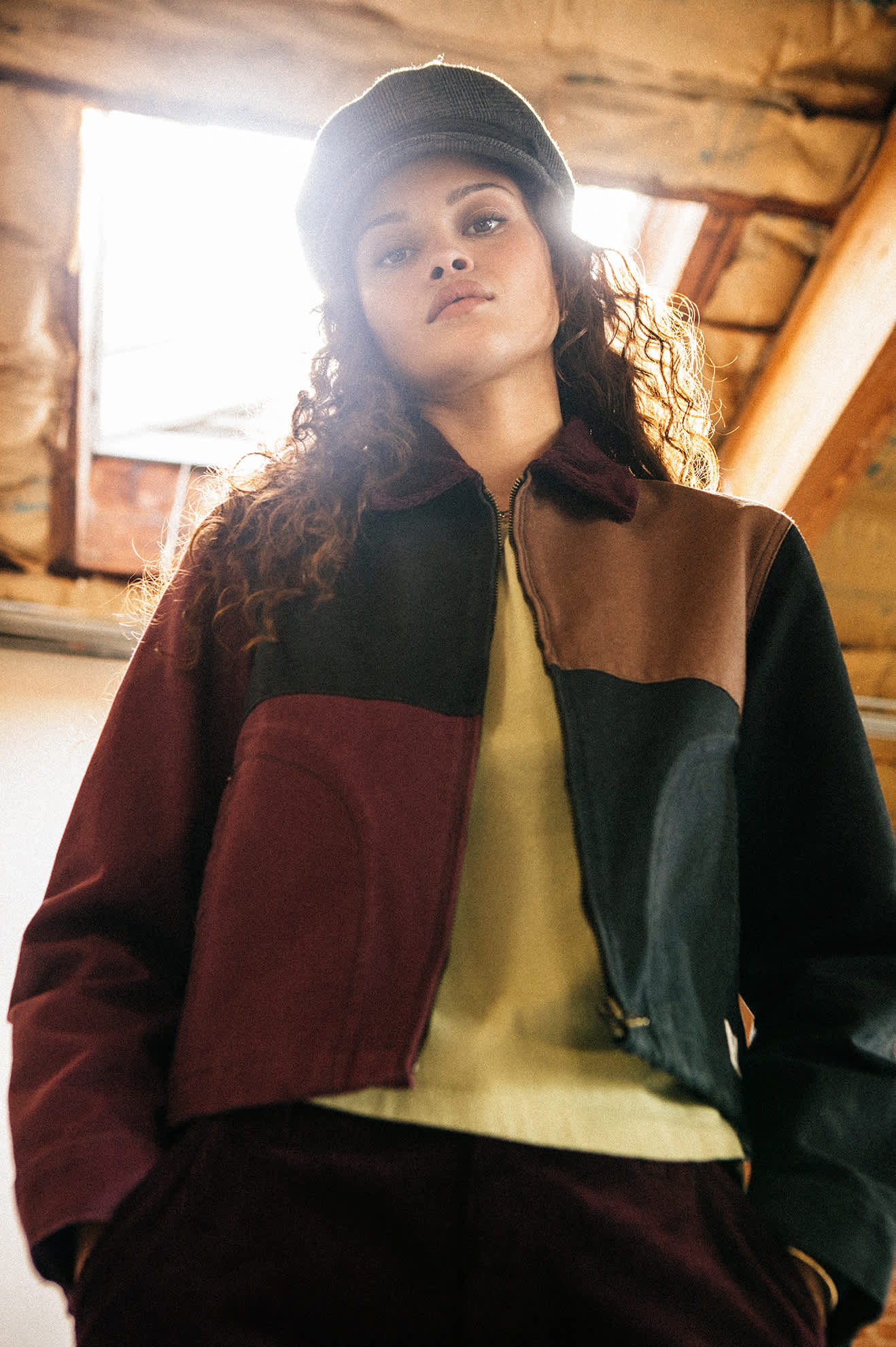 Mechanic Women's Garage Jacket - Port/Black/Pinecone Brown - Image 3